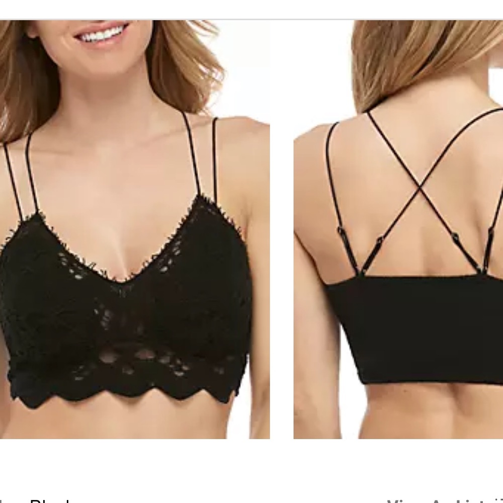 Free People black Lace bralette New without Tags size Medium M - Picture 1 of 10